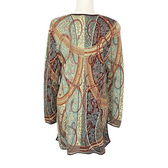 Peruvian Connection Long Cardigan Paisley Multicolor Size XL - Picture 3 of 6